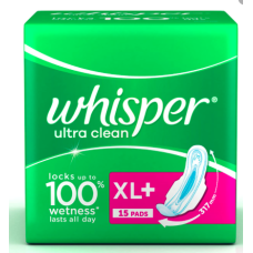 WHISPER ULTRA CLEAN XL+ 15 PADS